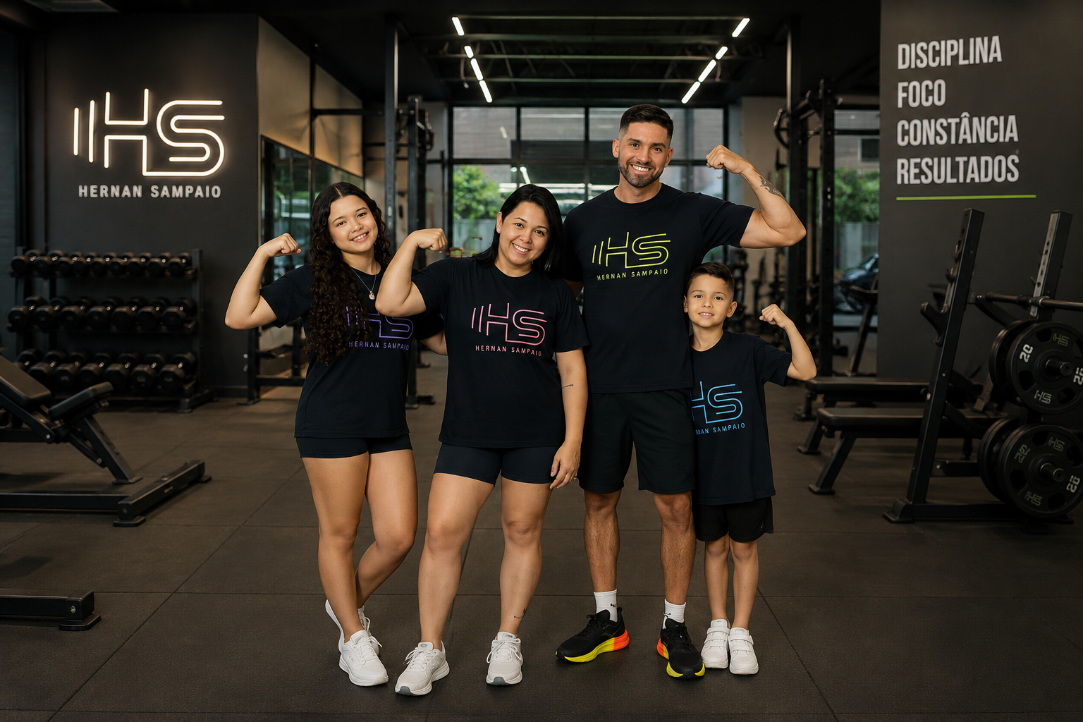 Hernan Sampaio e sua família